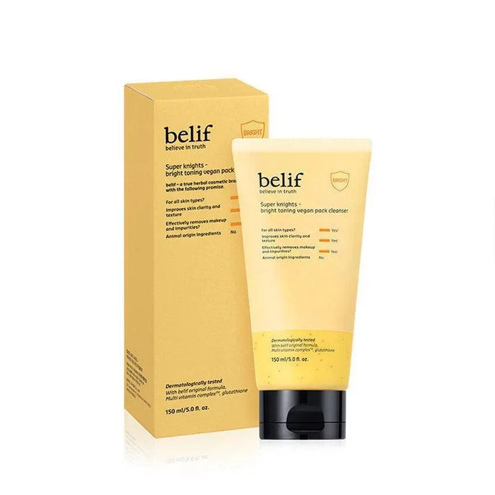 [belif] Super Knights Bright Toning Vegan Pack Cleanser 150ml - Ballagrio