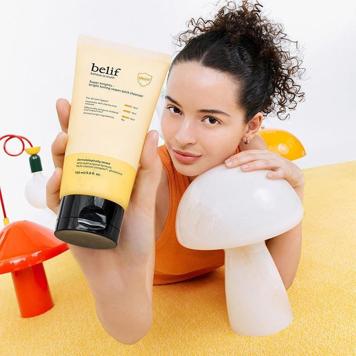 [belif] Super Knights Bright Toning Vegan Pack Cleanser 150ml - Ballagrio