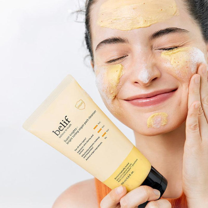 [belif] Super Knights Bright Toning Vegan Pack Cleanser 150ml - Ballagrio