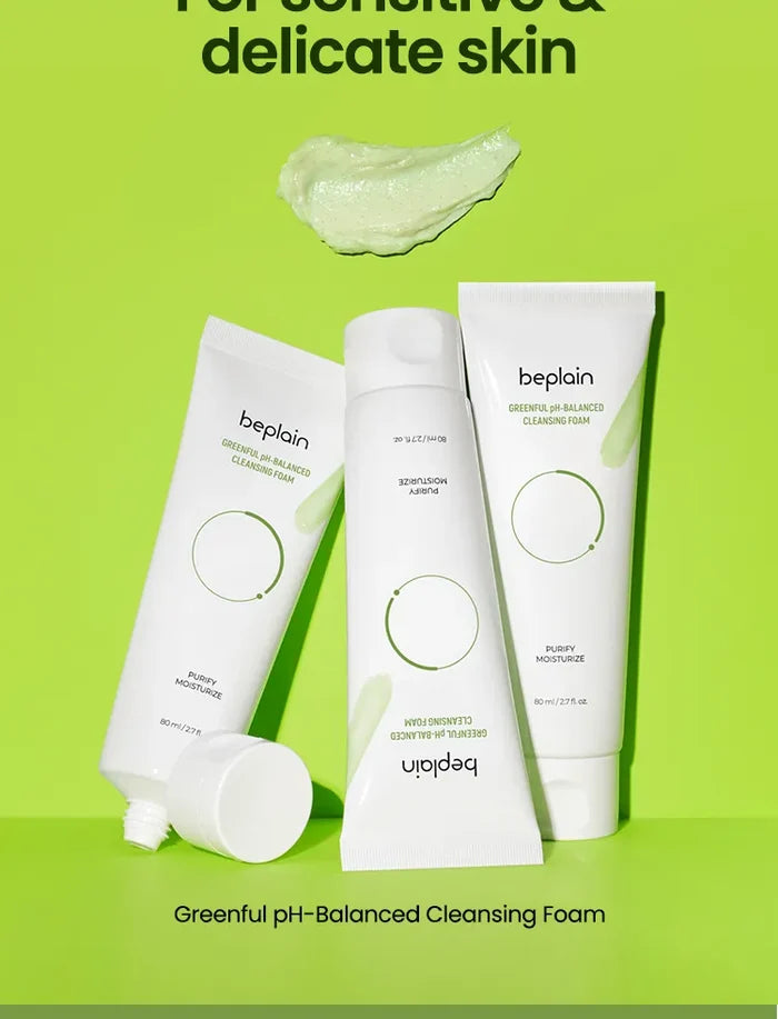 Beplain Mung Bean PH-Balanced Cleansing Foam 80Ml