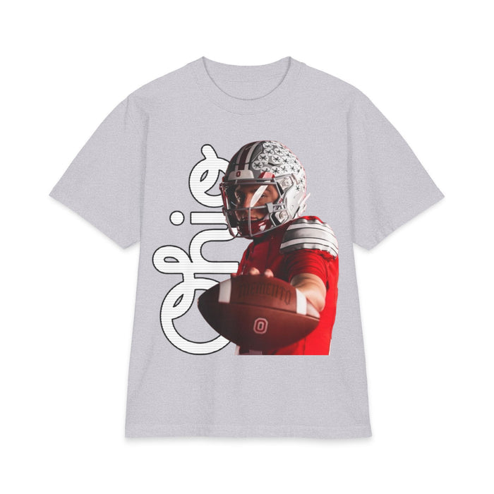 Big and Tall Buckeyes Football T‑Shirt - Ohio State Player Graphic Tee