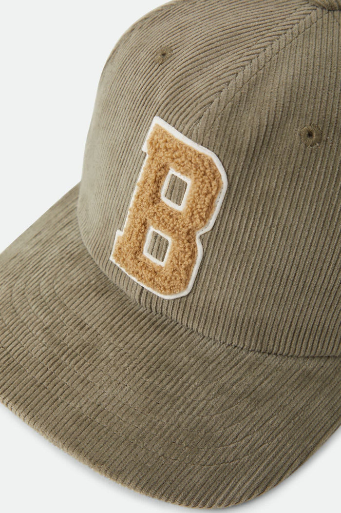 Unisex Big B Adjustable Hat in the color Dark Olive Corduroy - Additional Laydown image