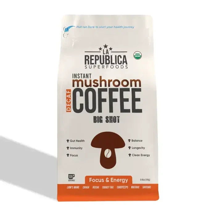 Big Shot instant Decaf 7 mushroom coffee 240g - La Republica