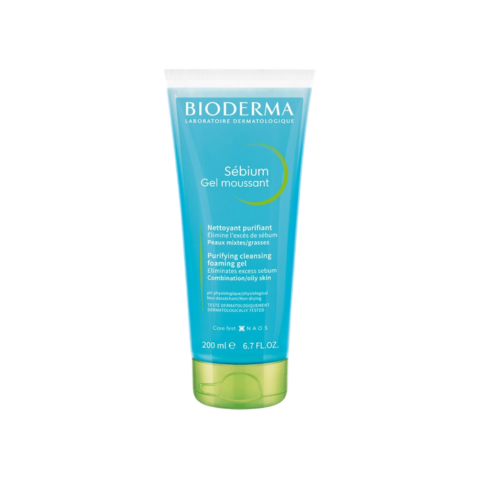 Bioderma Sebium Gel Moussant Purifying Cleansing Foaming Gel Tube 200Ml