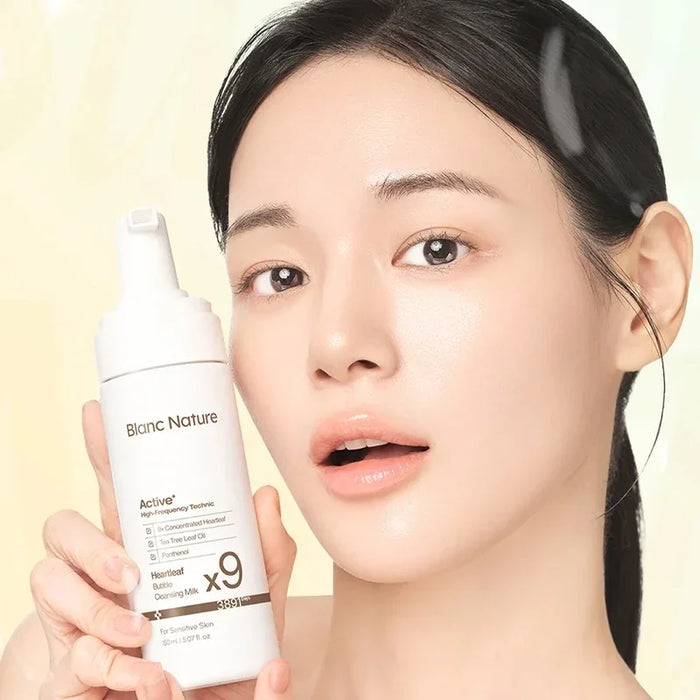 [Blanc Nature] 9X Heartleaf Bubble Cleansing Milk 150ml