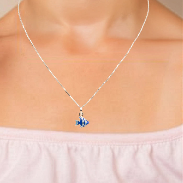 Blue Tropical Fish Pendant