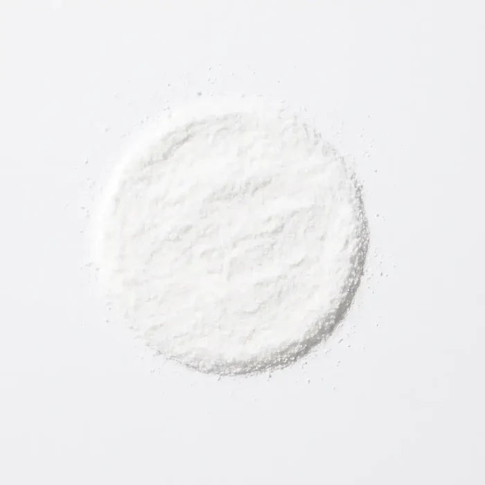 White powder on a white background