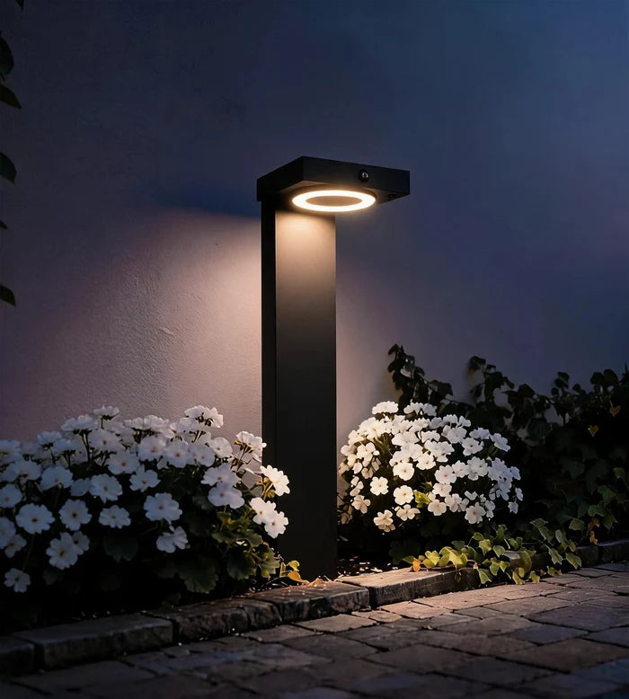 Borne Led Solaire LUCENT noire - Lumihome