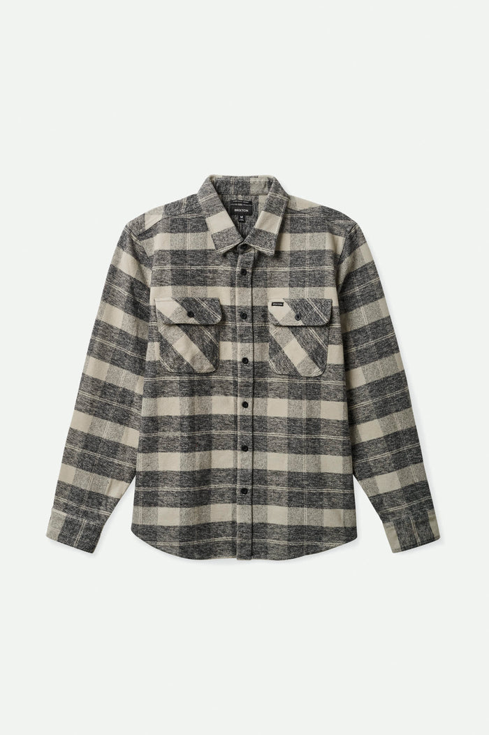 Men's Bowery Heavyweight Flannel in the color Black/Charcoal - Front Product View