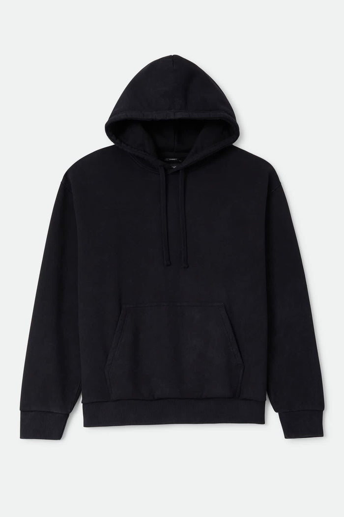 Men's Brixton Baseline Hood Fleece in the color Black - Front Product View