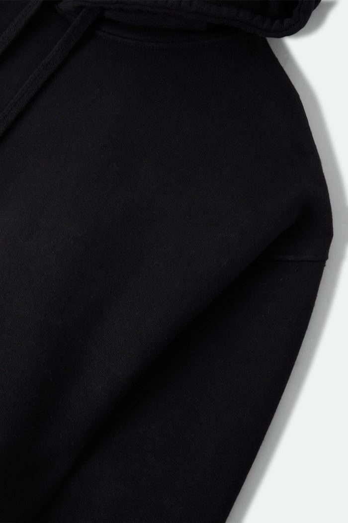 Men's Brixton Baseline Hood Fleece in the color Black - Additional Laydown image