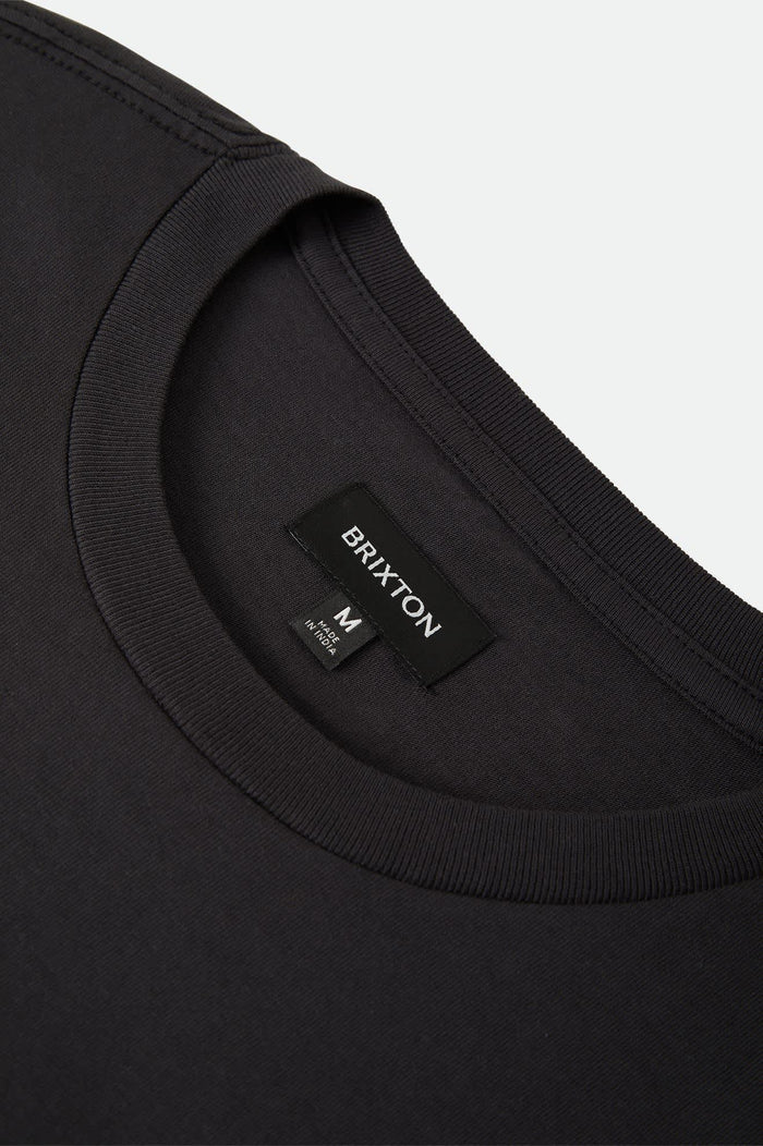 Men's Brixton Baseline Relaxed T-Shirt in the color Black - Additional Laydown image