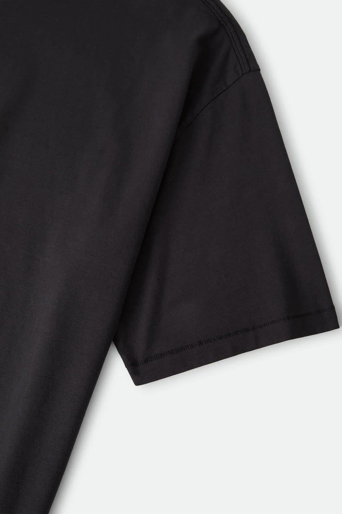 Men's Brixton Baseline Relaxed T-Shirt in the color Black - Additional Laydown image