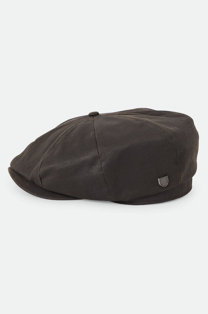 Unisex Brood Baggy Flannel Snap Cap in the color Brown Faux Leather - Additional Laydown image