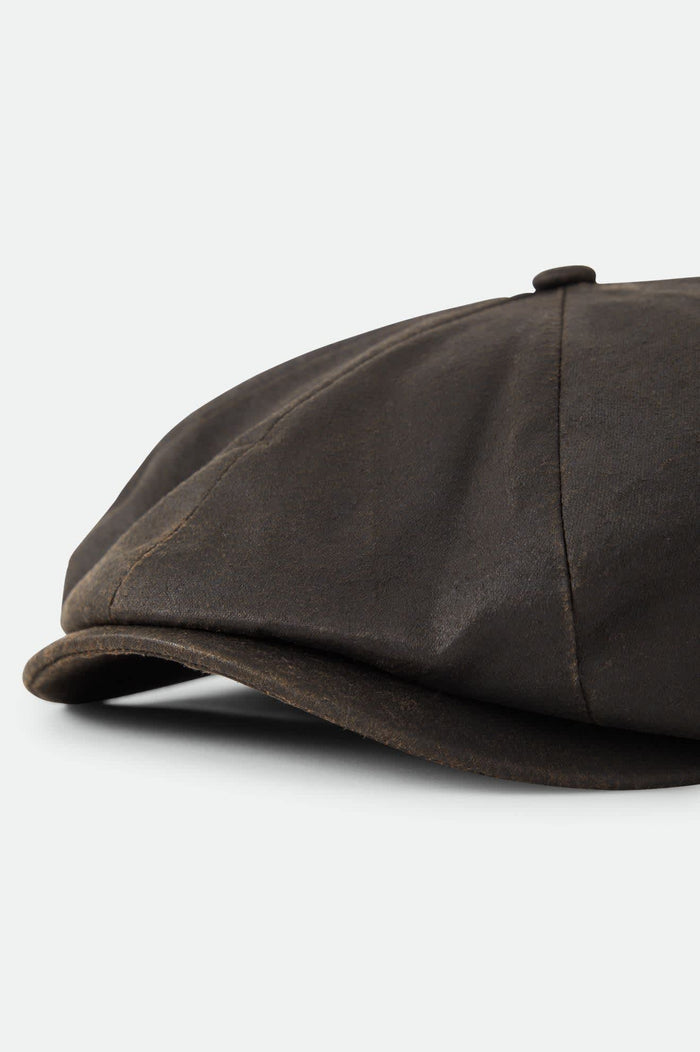 Unisex Brood Baggy Flannel Snap Cap in the color Brown Faux Leather - Additional Laydown image