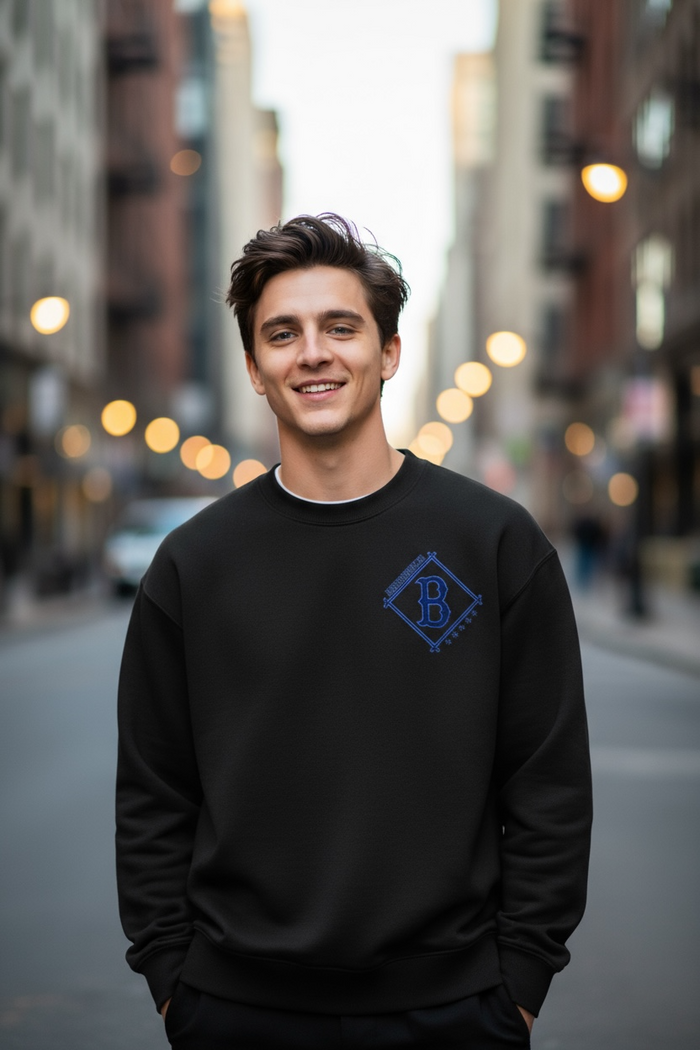 Brooklyn JR Side Slit Crewneck Sweatshirt - Memento Mori Clothing