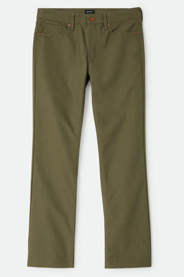 Men's Builders 5-Pocket Pant in the color Dark Olive - Front Product View