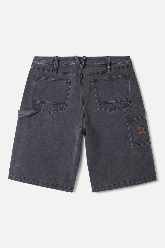 Builders Carpenter Baggy Short - Washed Black Denim