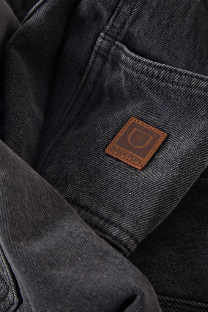 Men's Builders Carpenter Baggy Short in the color Washed Black Denim - Additional Laydown image