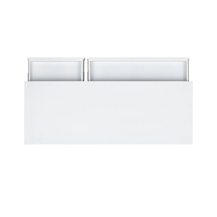 Bureau blanc avec rangement latéral