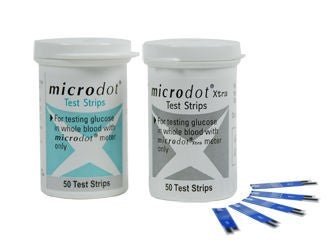 Cambridge Sensors Microdot Xtra Blood Glucose Test Strips, 50 Count - 200-50-Vial - LL Medico