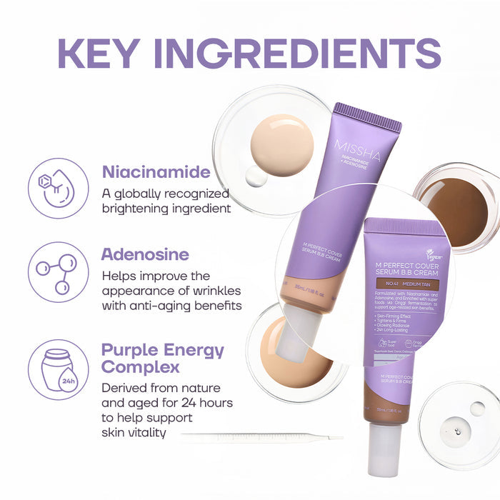 Cardi B's PICK | MISSHA M Perfect Cover Serum BB Cream (35ml)
