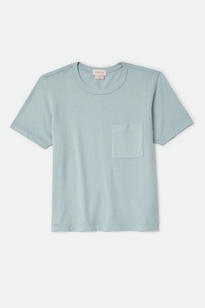 Women's Carefree Organic Garment Dye Perfect T-Shirt in the color Sea Grass - Front Product View