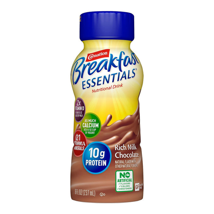 Carnation Breakfast Essentials Oral Supplement Drink, Rich Milk Chocolate, 8 oz - 00050000415182-Single - LL Medico