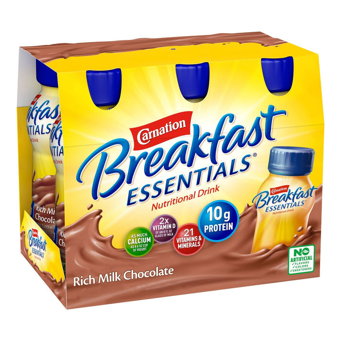 Carnation Breakfast Essentials Oral Supplement Drink, Rich Milk Chocolate, 8 oz - 00050000415182-Single - LL Medico