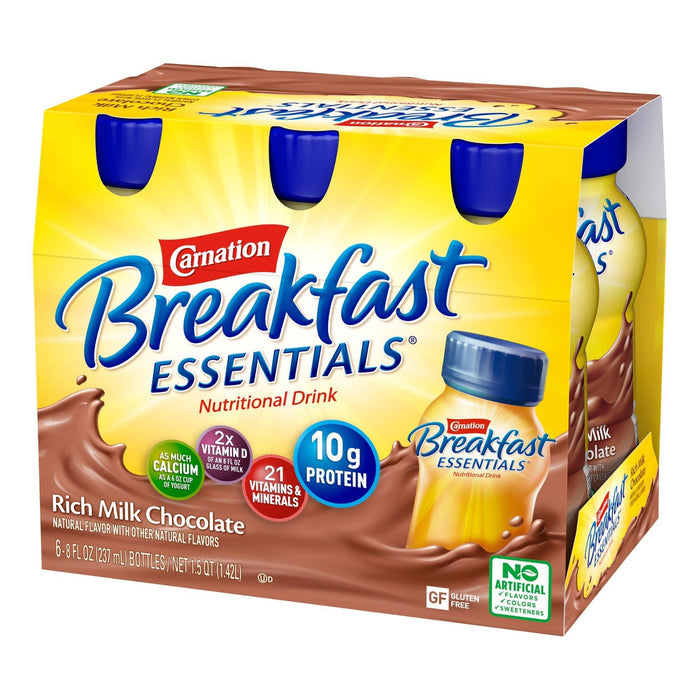 Carnation Breakfast Essentials Oral Supplement Drink, Rich Milk Chocolate, 8 oz - 00050000415182-Single - LL Medico