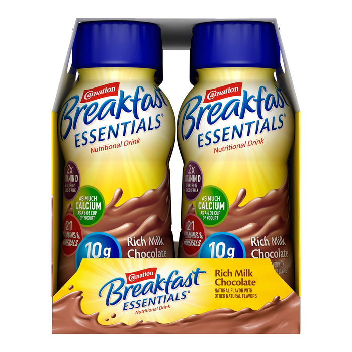 Carnation Breakfast Essentials Oral Supplement Drink, Rich Milk Chocolate, 8 oz - 00050000415182-Single - LL Medico