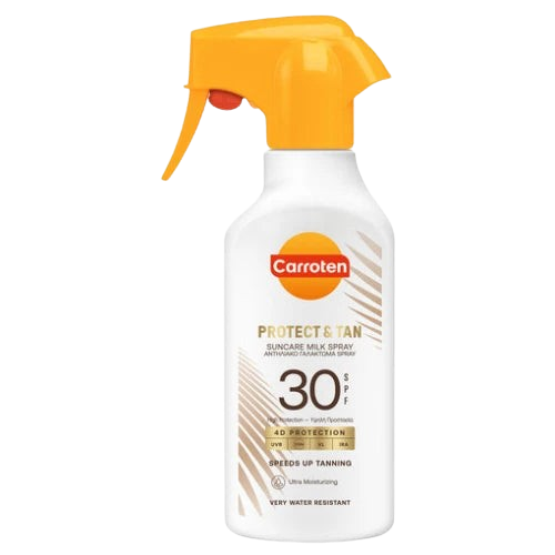 Carroten Protect & Tan Suncare Milk Spray SPF30 270Ml