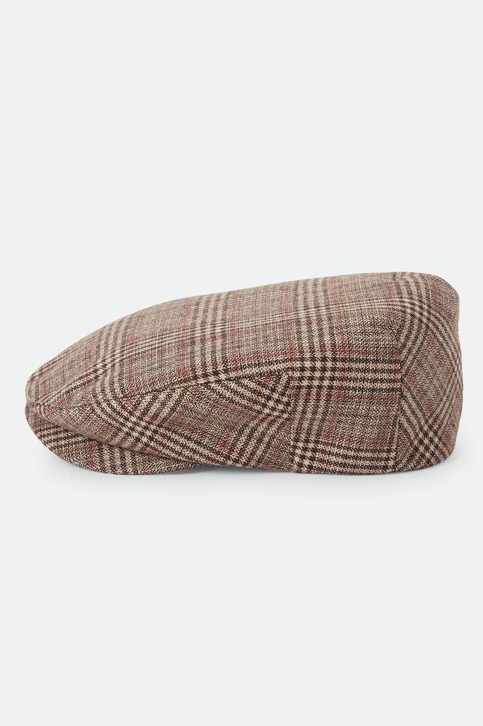Unisex Century Barrel Snap Cap in the color Brown/Tan/Red Plaid - Additional Laydown image