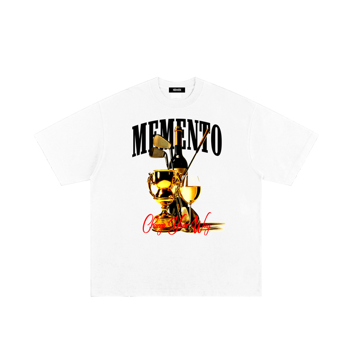 Champagne Living Hand-frayed T-Shirt - Memento Mori Clothing