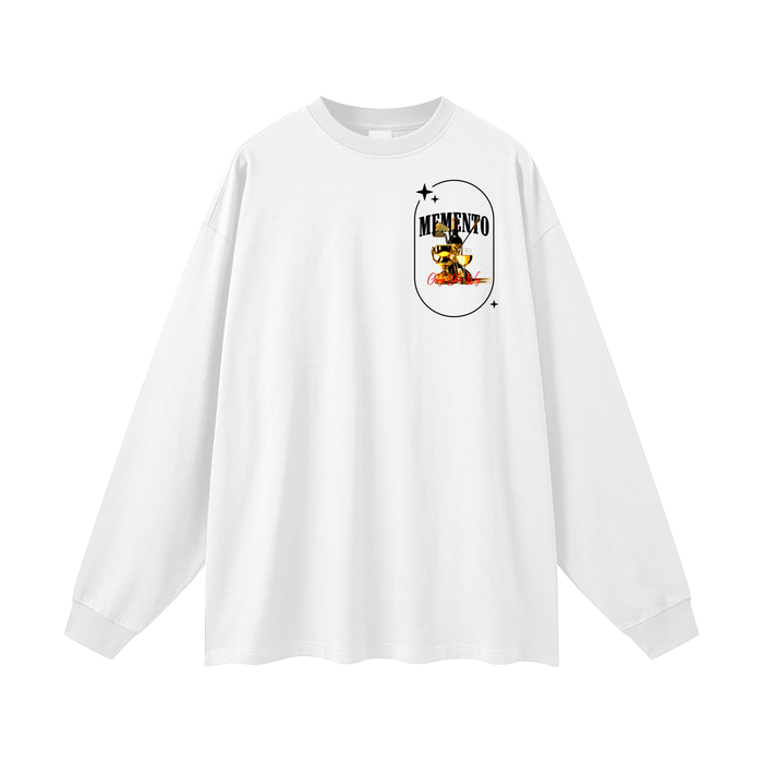 Champagne Living Oversized Unisex Long Sleeve T-Shirt - Memento Mori Clothing