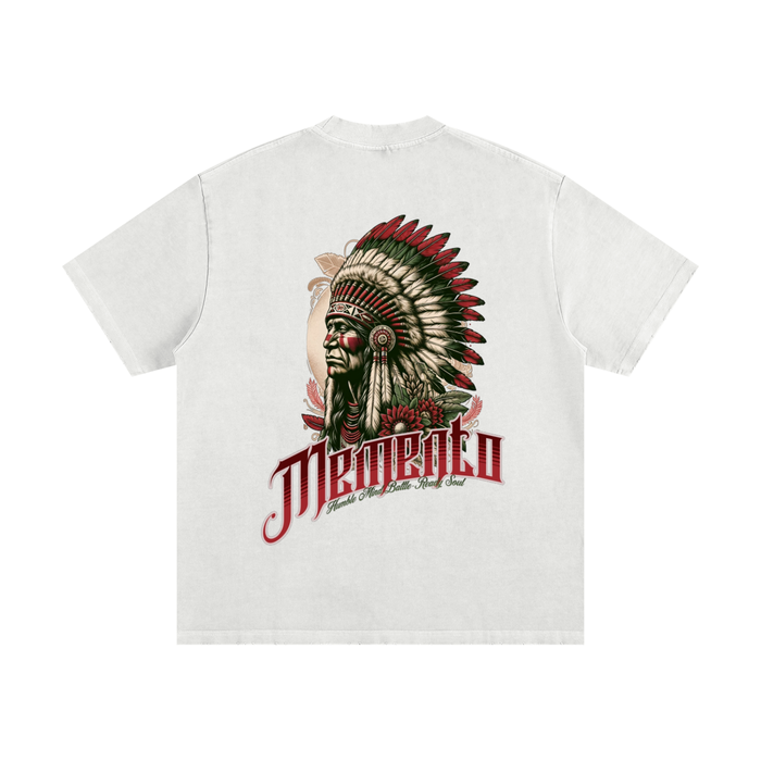 Chief Memento Heavyweight Vintage Washed Frayed T-Shirt - Memento Mori Clothing