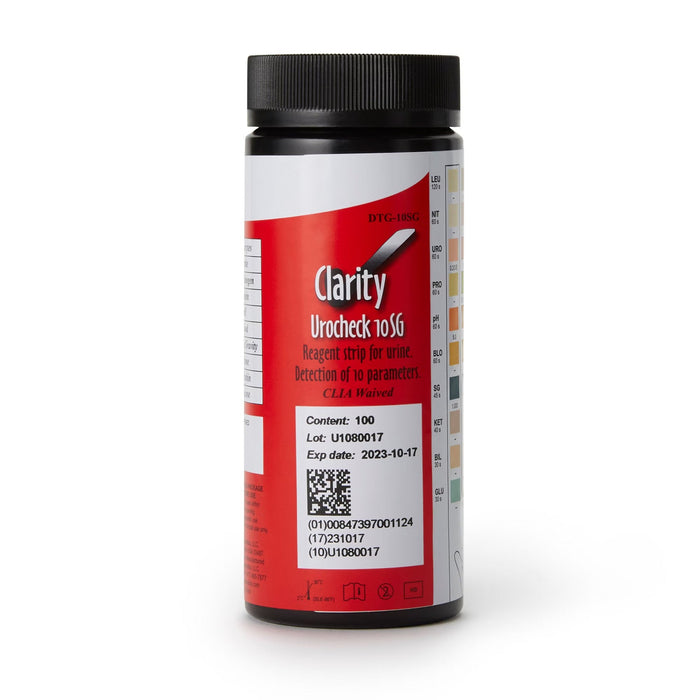 Clarity UroCheck 10SG Urine Reagent Strips, General - DTG-10SG-Box - LL Medico