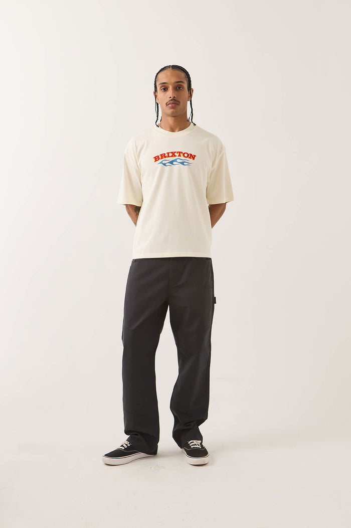 Men's Clifton Boxed Crop T-Shirt in the color Cream - Men's Front View