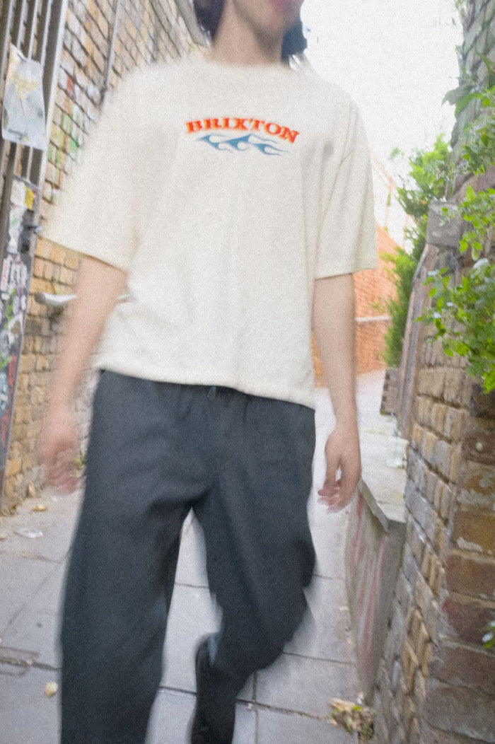 Men's Clifton Boxed Crop T-Shirt in the color Cream - Men's Lifestyle image