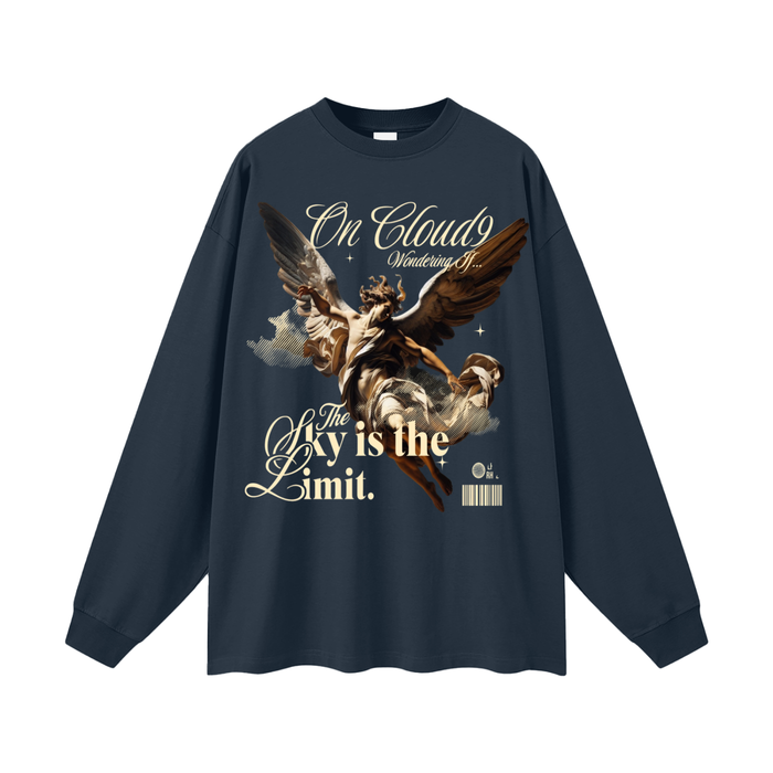 Cloud 9 Oversized Unisex Long Sleeve T-Shirt - Memento Mori Clothing