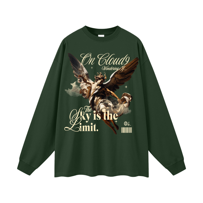 Cloud 9 Oversized Unisex Long Sleeve T-Shirt - Memento Mori Clothing