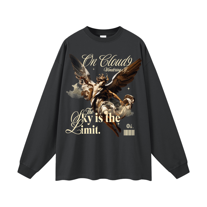 Cloud 9 Oversized Unisex Long Sleeve T-Shirt - Memento Mori Clothing