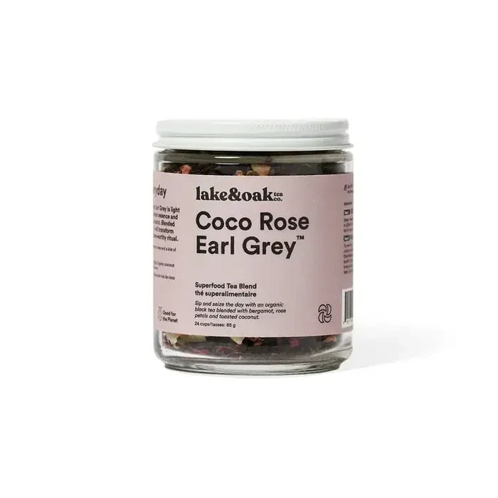 Coco Rose Earl Grey – Superfood Tea Blend 85g | Lake & Oak Tea