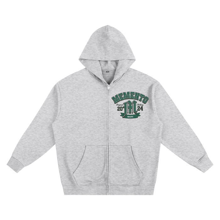 College Zip-up Hoodie - Memento Mori Clothing