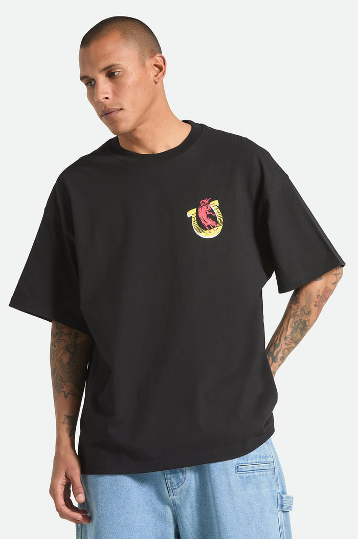Men's Colt 45 Everytime Short Sleeve Oversized T-Shirt in the color Black - Men's Front View