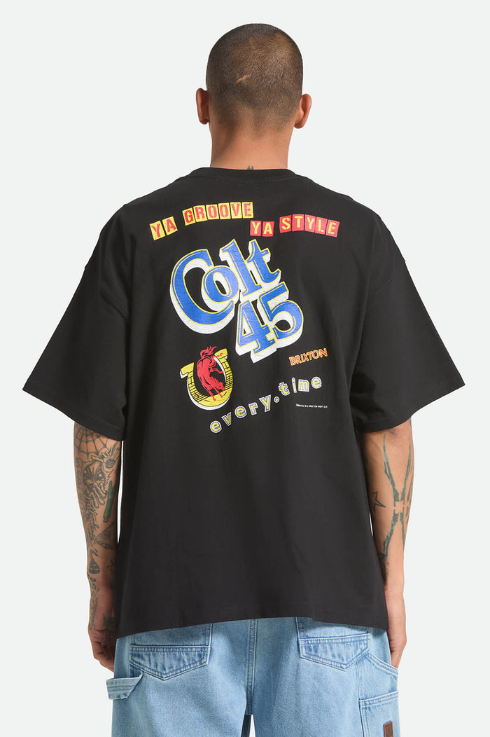 Men's Colt 45 Everytime Short Sleeve Oversized T-Shirt in the color Black - Men's Back View