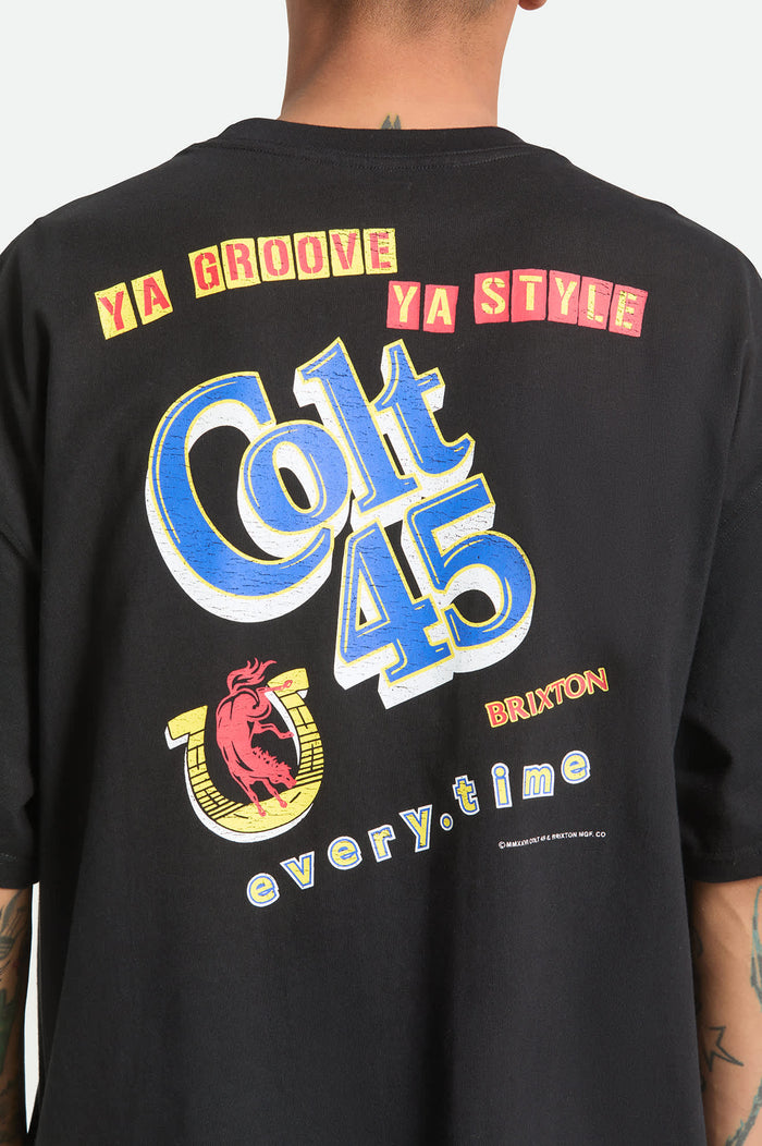 Men's Colt 45 Everytime Short Sleeve Oversized T-Shirt in the color Black - Additional Fit image
