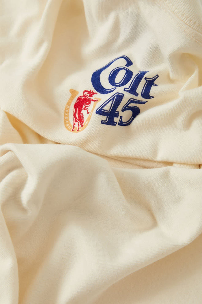 Men's Colt 45 Forty Oz Short Sleeve Oversized T-Shirt in the color Natural - Additional Laydown image