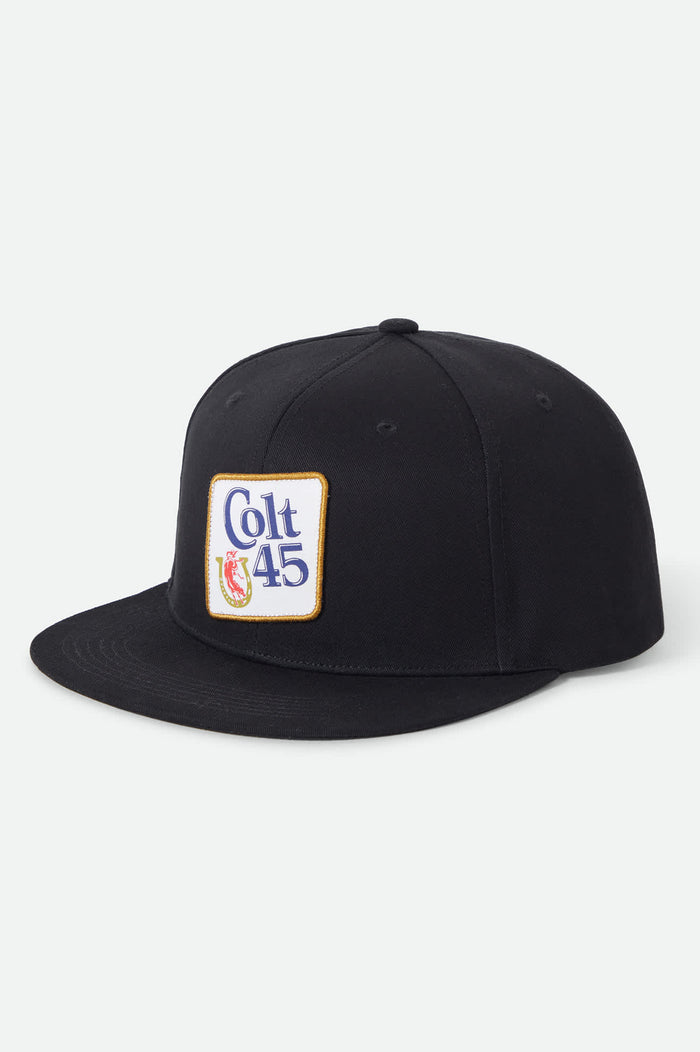Unisex Colt 45 X Brixton Snapback in the color Black - Front Product View