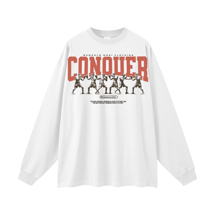 Conquer Oversized Unisex Long Sleeve T-Shirt - Memento Mori Clothing